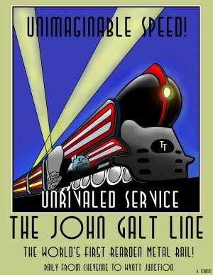 John Galt Line Travel Poster